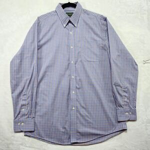 Lauren Ralph Lauren Mens Slim Fit Non Iron  Dress Shirt 16 34 Blue Orange Cotton